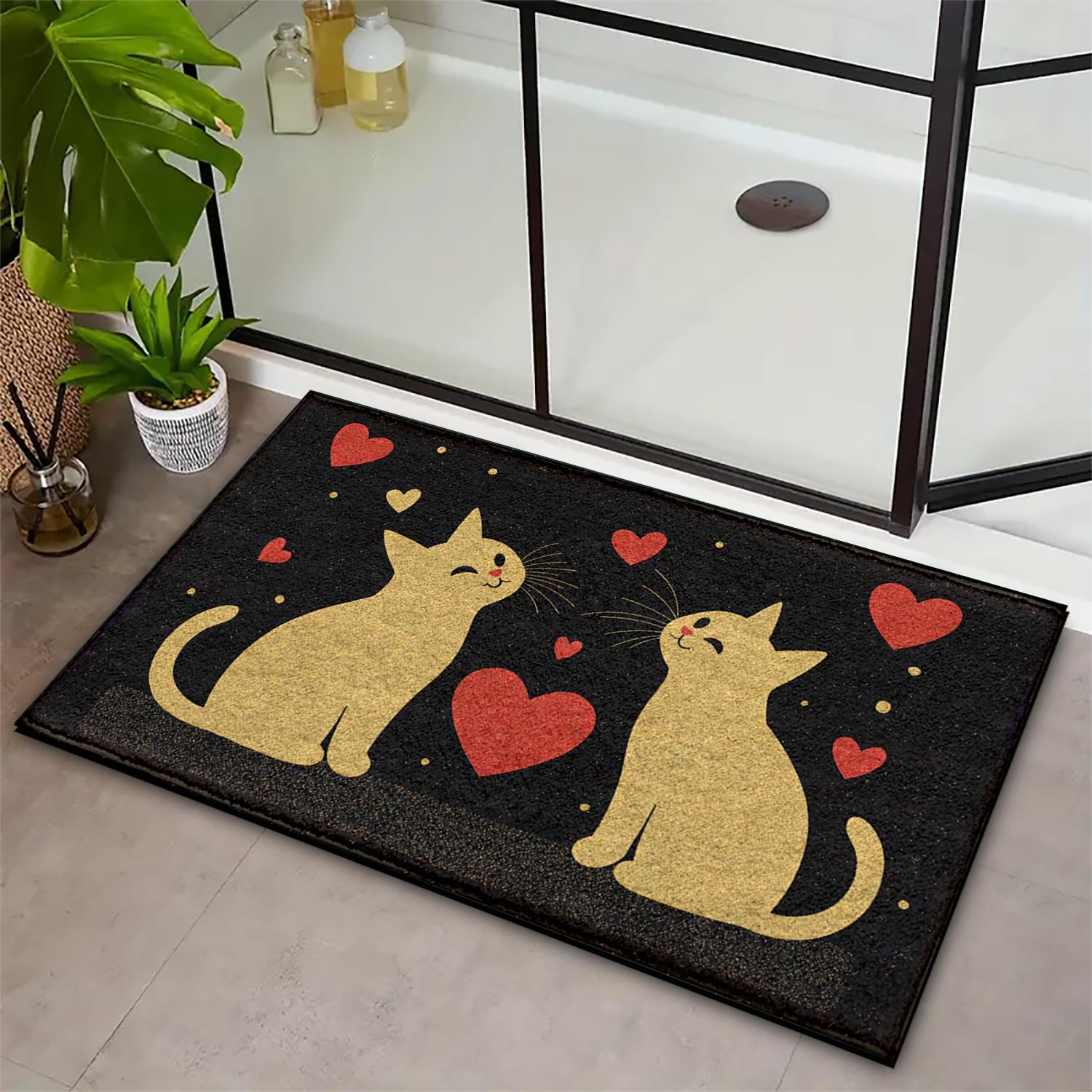 VIKAMA Cute Kitten Print Carpet Stain Resistant Non Slip Mat For Bathroom Living Room Bedroom Entryway Home Decor 40cm x 60cm
VIKAMA Cute Kitten Print Carpet Stain Resistant Non Slip Mat For Bathroom Living Room Bedroom Entryway Home Decor 40cm x 60cm