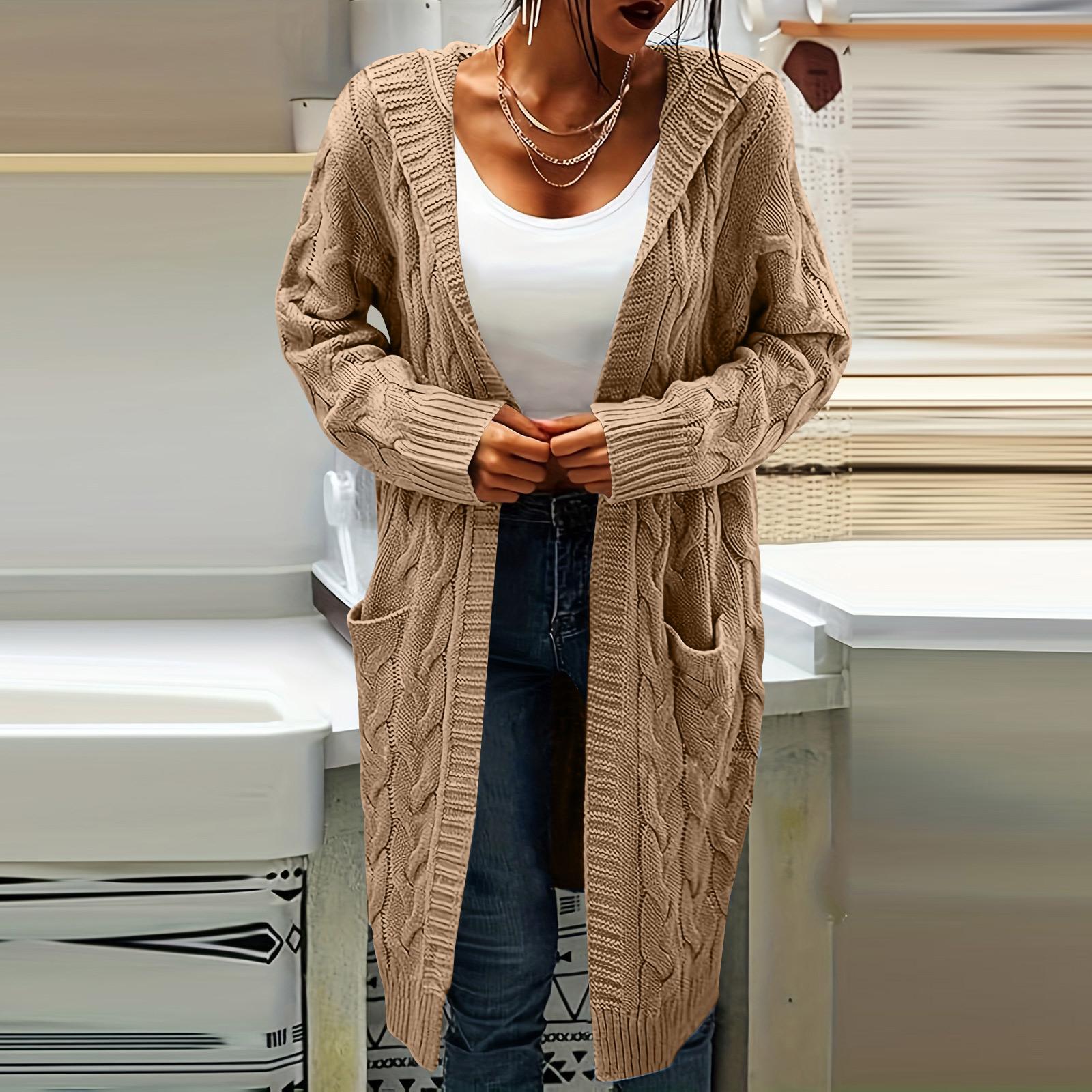 Женские кардиганы Легкие с круглым вырезом и длинным рукавом Одежда Осенняя модная одежда M хаки
Женские кардиганы Легкие с круглым вырезом и длинным рукавом Одежда Осенняя модная одежда M хаки