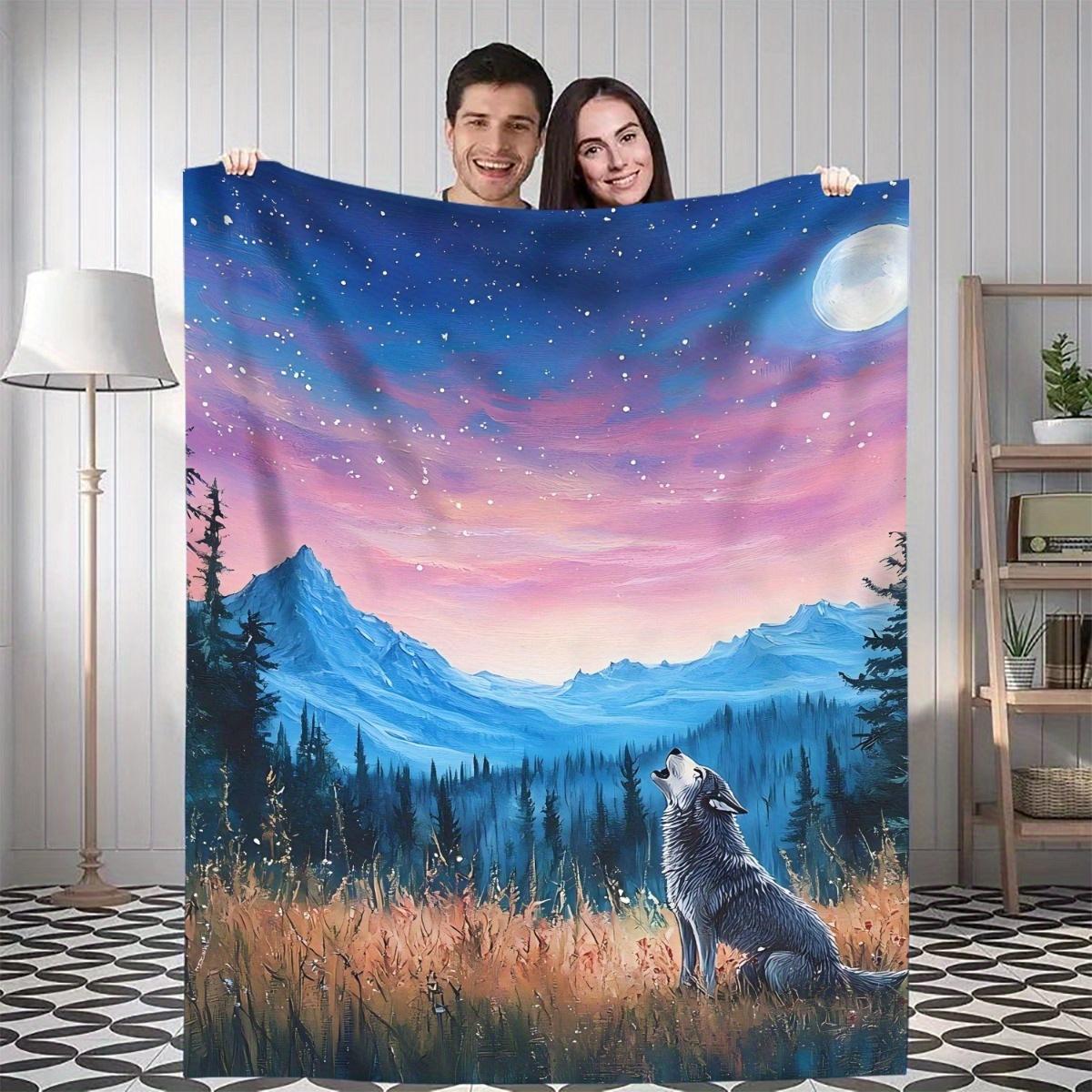 1pc Wolf howling at the moonlit night Digital Printed Design Pattern Blanket, All-Season Soft and Warm Throw, Ideal for Home Bed 75x90cm28x35in
1pc Wolf howling at the moonlit night Digital Printed Design Pattern Blanket, All-Season Soft and Warm Throw, Ideal for Home Bed 75x90cm28x35in