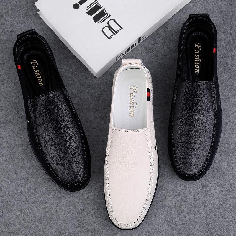 Men s round head, shallow mouth, first layer cowhide men s casual shoes, overalls, Doudou shoes, flat heels, formal casual men s shoes 37 білий
Men s round head, shallow mouth, first layer cowhide men s casual shoes, overalls, Doudou shoes, flat heels, formal casual men s shoes 37 білий