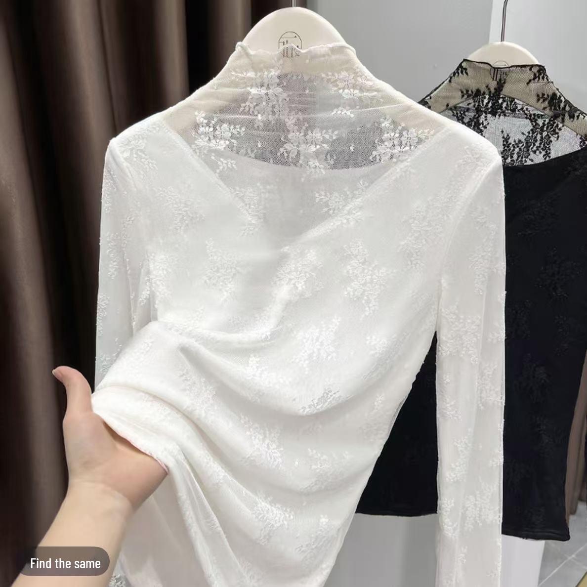 Ruffled Semi-High Neck Lace Base Layer - Fleece-Lined, Thickened, Warm Top for Autumn/Winter 4XL (130-140 jin)
Ruffled Semi-High Neck Lace Base Layer - Fleece-Lined, Thickened, Warm Top for Autumn/Winter 4XL (130-140 jin)