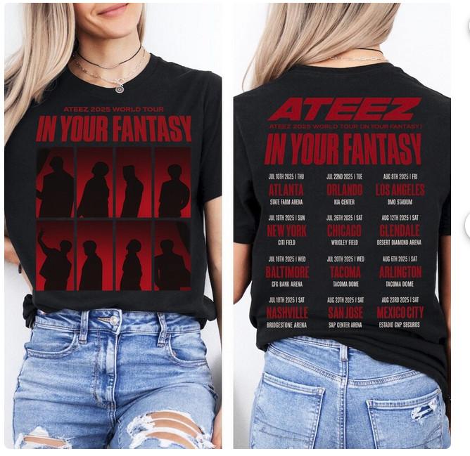 ATEEZ 2025 World Tour Shirt, In Your Fantasy Tour Dates Tee L
ATEEZ 2025 World Tour Shirt, In Your Fantasy Tour Dates Tee L