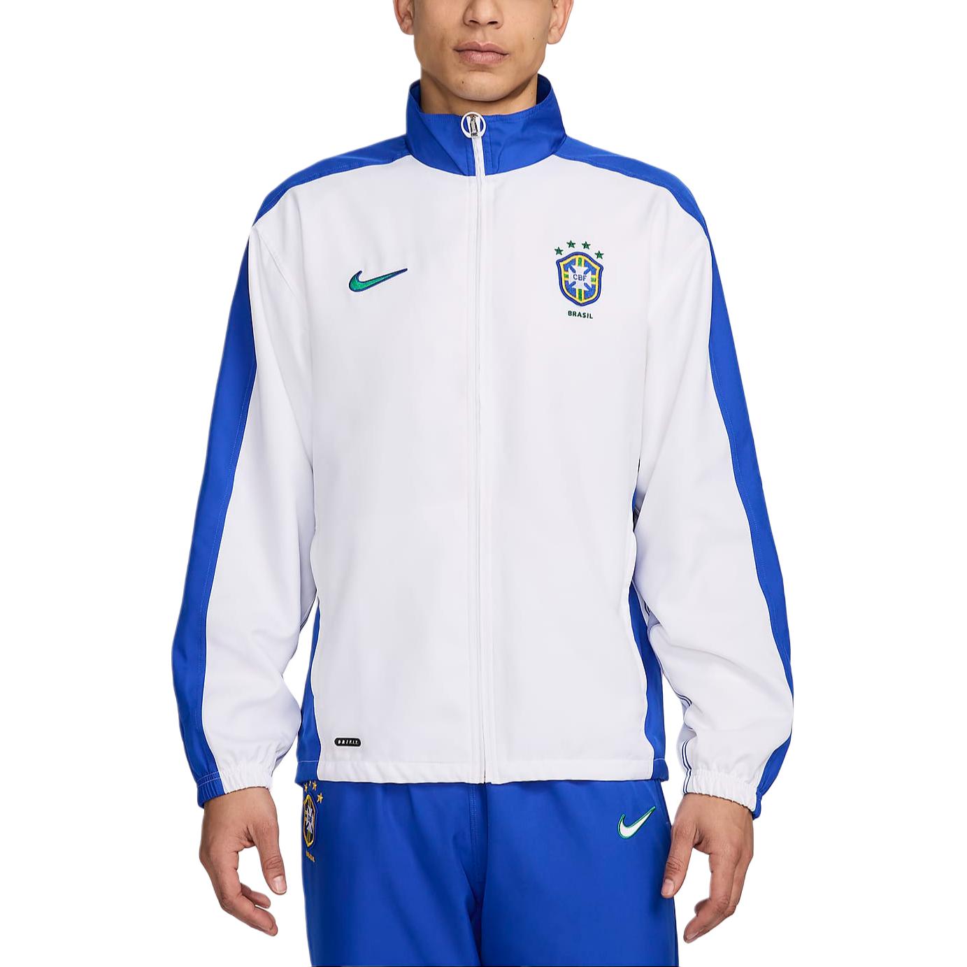 Nike Brazil 1998 Reissue Soccer Replica Track Jacket White/Lyon Blue/Lyon Blue Men Outerwear FZ6681-100 L
Nike Brazil 1998 Reissue Soccer Replica Track Jacket White/Lyon Blue/Lyon Blue Men Outerwear FZ6681-100 L