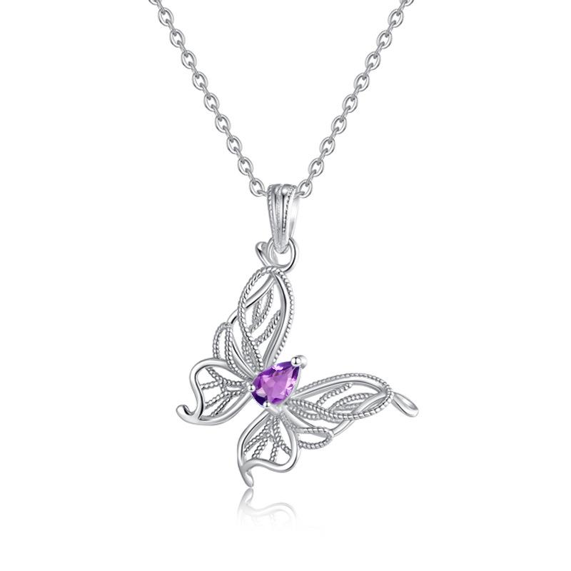 Natural crystal stone butterfly pendant s925 sterling silver non-fading necklace premium garnet topaz collarbone chain 925 silver
Natural crystal stone butterfly pendant s925 sterling silver non-fading necklace premium garnet topaz collarbone chain 925 silver