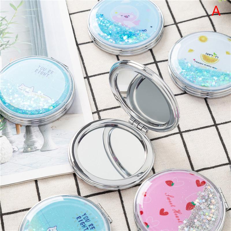 Portable Double-Sided Folding Cosmetic Mirror Female Gifts With Flowing Sparkling Sand Mini Makeup Mirror Compact Pocket Mirrors
Portable Double-Sided Folding Cosmetic Mirror Female Gifts With Flowing Sparkling Sand Mini Makeup Mirror Compact Pocket Mirrors