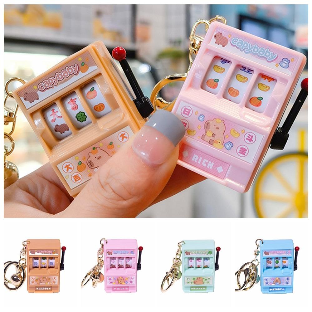 Lucky Fruit Machine Mini Game Machine Keyring Capybara Cartoon Bag Pendant Women green-gold keychain
Lucky Fruit Machine Mini Game Machine Keyring Capybara Cartoon Bag Pendant Women green-gold keychain