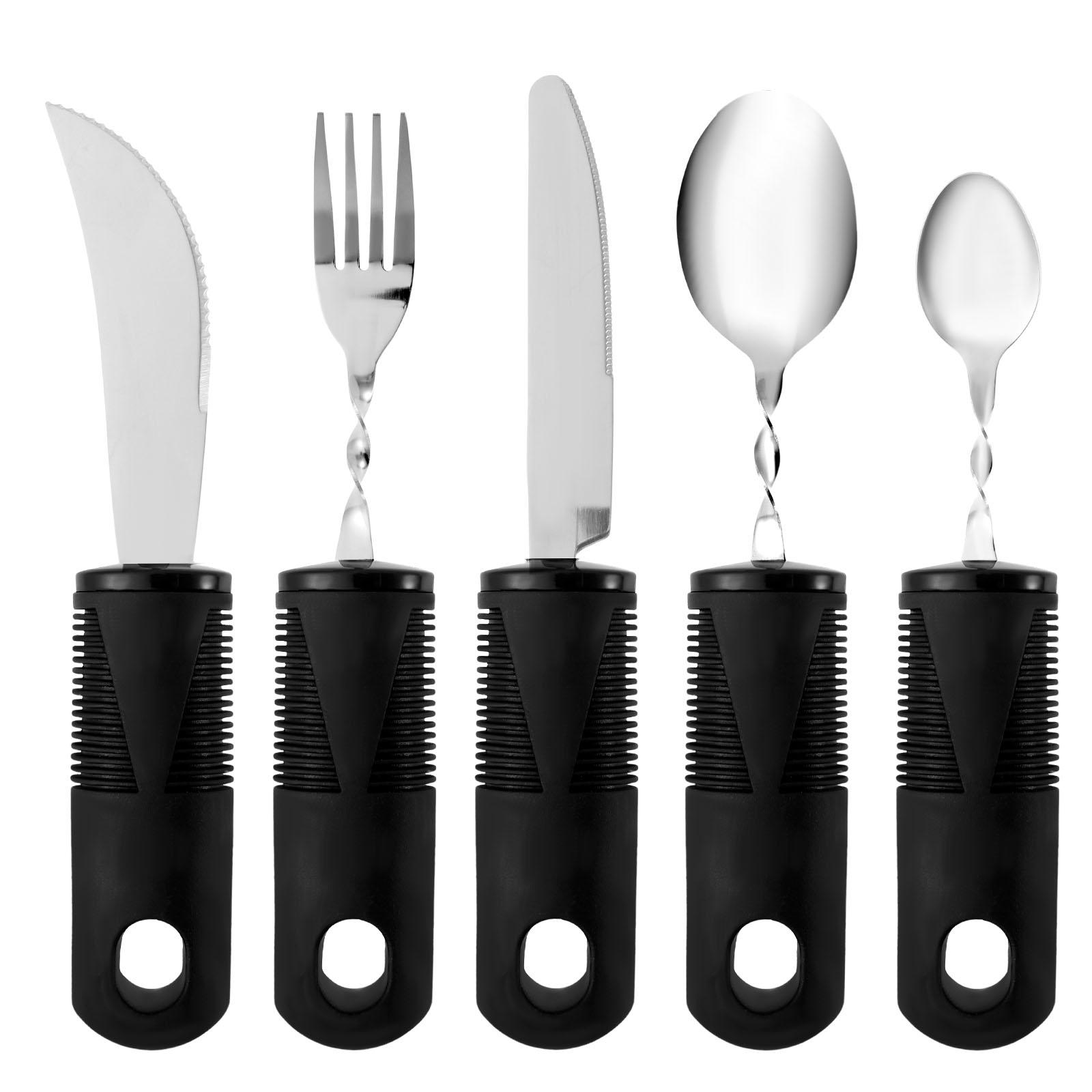 Adjustable Tableware Fork Spoon Set with Non-slip Handle Stainless Steel Adaptive Utensils Tableware for Elderly Kitchen Gadgets
Adjustable Tableware Fork Spoon Set with Non-slip Handle Stainless Steel Adaptive Utensils Tableware for Elderly Kitchen Gadgets