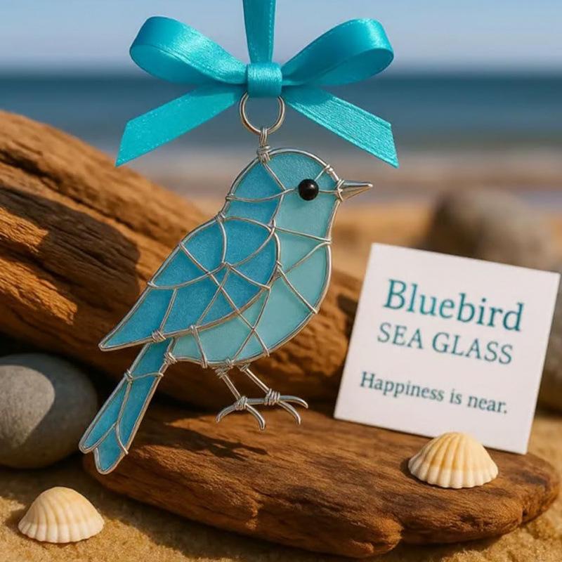 Handmade Sea Glass Bird Ornament Includes Card
Handmade Sea Glass Bird Ornament Includes Card