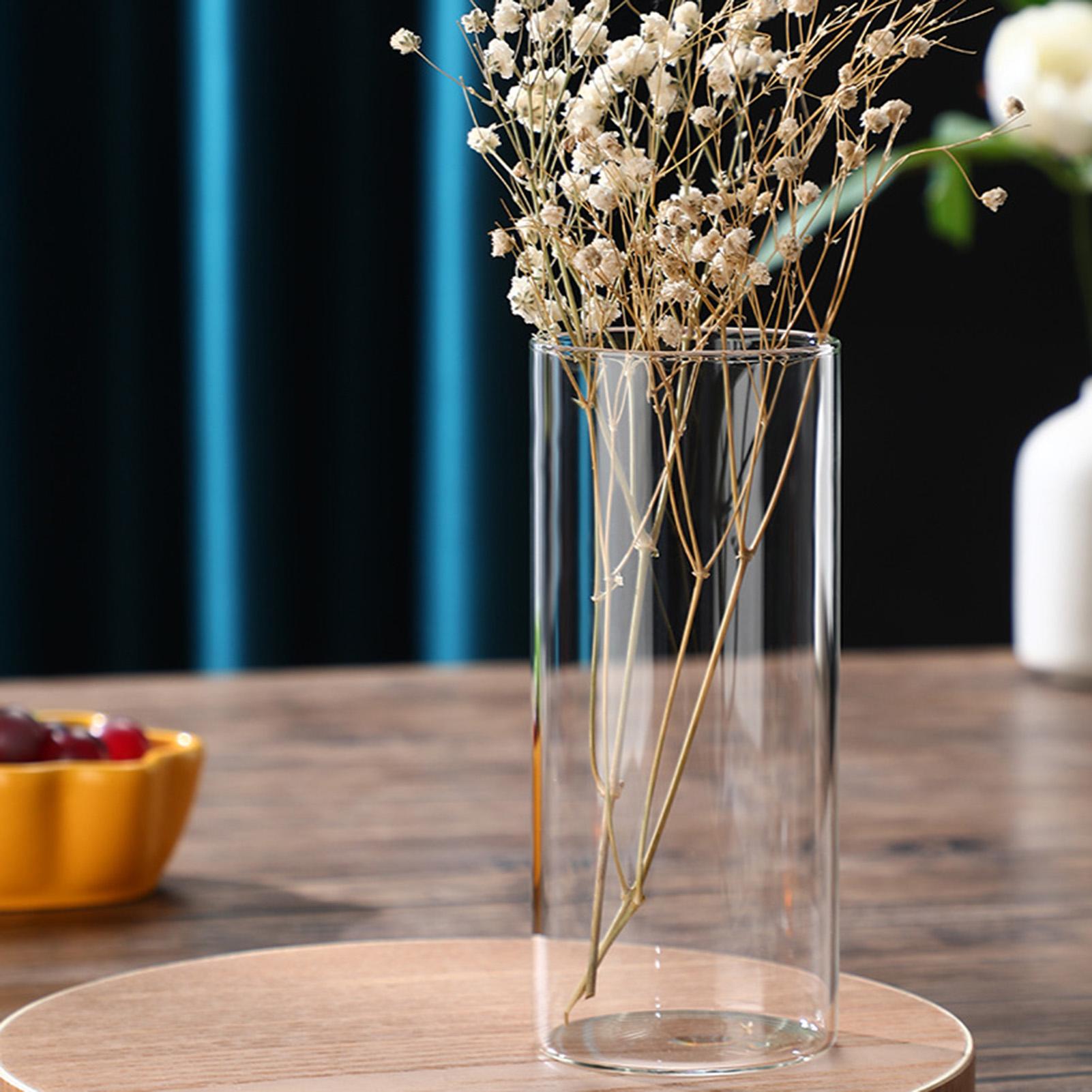 Прозрачная стеклянная ваза для цветов, современный маленький цилиндр, центральная ваза для цветов для домашнего офиса, свадебного стола 
Прозрачная стеклянная ваза для цветов, современный маленький цилиндр, центральная ваза для цветов для домашнего офиса, свадебного стола