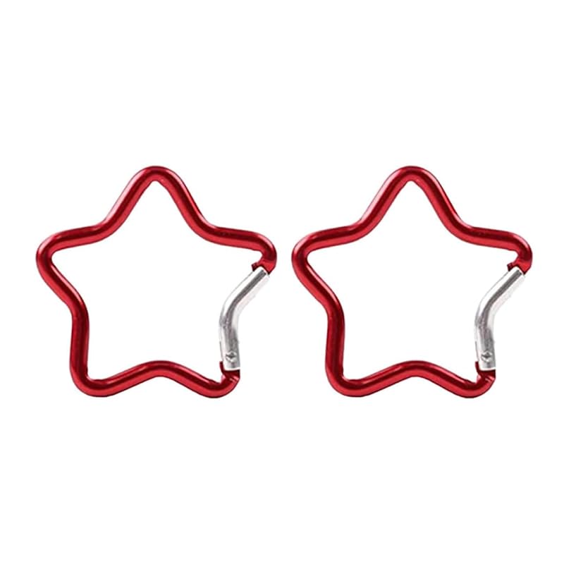 carabiner star shape cute key ring hook aluminum carabiner 48mm multifunctional carabiner hook set of 2 (red)
carabiner star shape cute key ring hook aluminum carabiner 48mm multifunctional carabiner hook set of 2 (red)