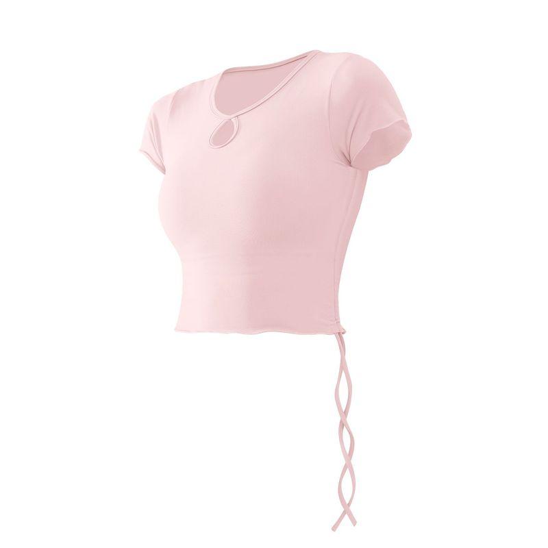 Yoga Clothes with Chest Pad Female Summer New Internet Celebrity Tight Fitness Running Quick-Drying Exercise T-shirt Drawstring Short Sleeve Tops Soft Powder L
Yoga Clothes with Chest Pad Female Summer New Internet Celebrity Tight Fitness Running Quick-Drying Exercise T-shirt Drawstring Short Sleeve Tops Soft Powder L