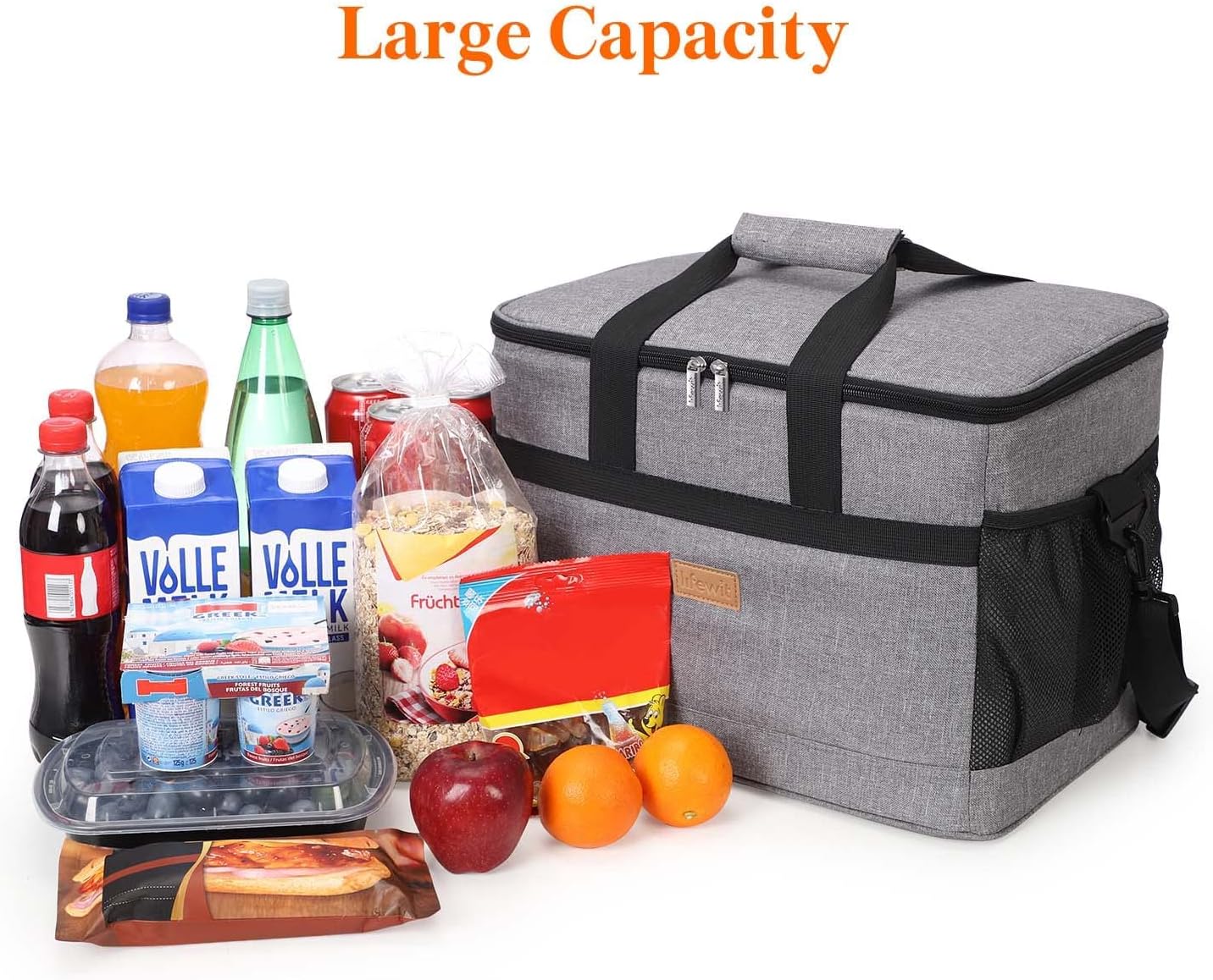 Cooler Bag Collapsible Insulated Large Lunch Bag Leakproof Soft Cooler Portable Tote for Camping BBQ сірий колір
Cooler Bag Collapsible Insulated Large Lunch Bag Leakproof Soft Cooler Portable Tote for Camping BBQ сірий колір
