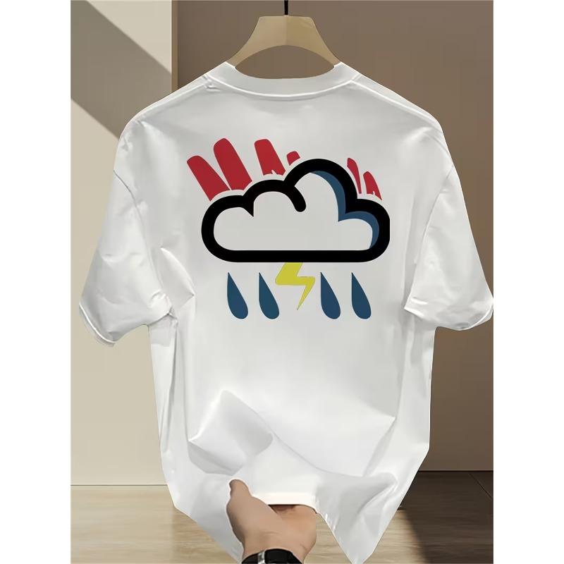 Men S Graphic Tee - Navy Blue with Cloud And Lightning Design, Regular Fit Short Sleeve Round Neck Casual Summer Shirt for Everyday Wear S белый
Men S Graphic Tee - Navy Blue with Cloud And Lightning Design, Regular Fit Short Sleeve Round Neck Casual Summer Shirt for Everyday Wear S белый