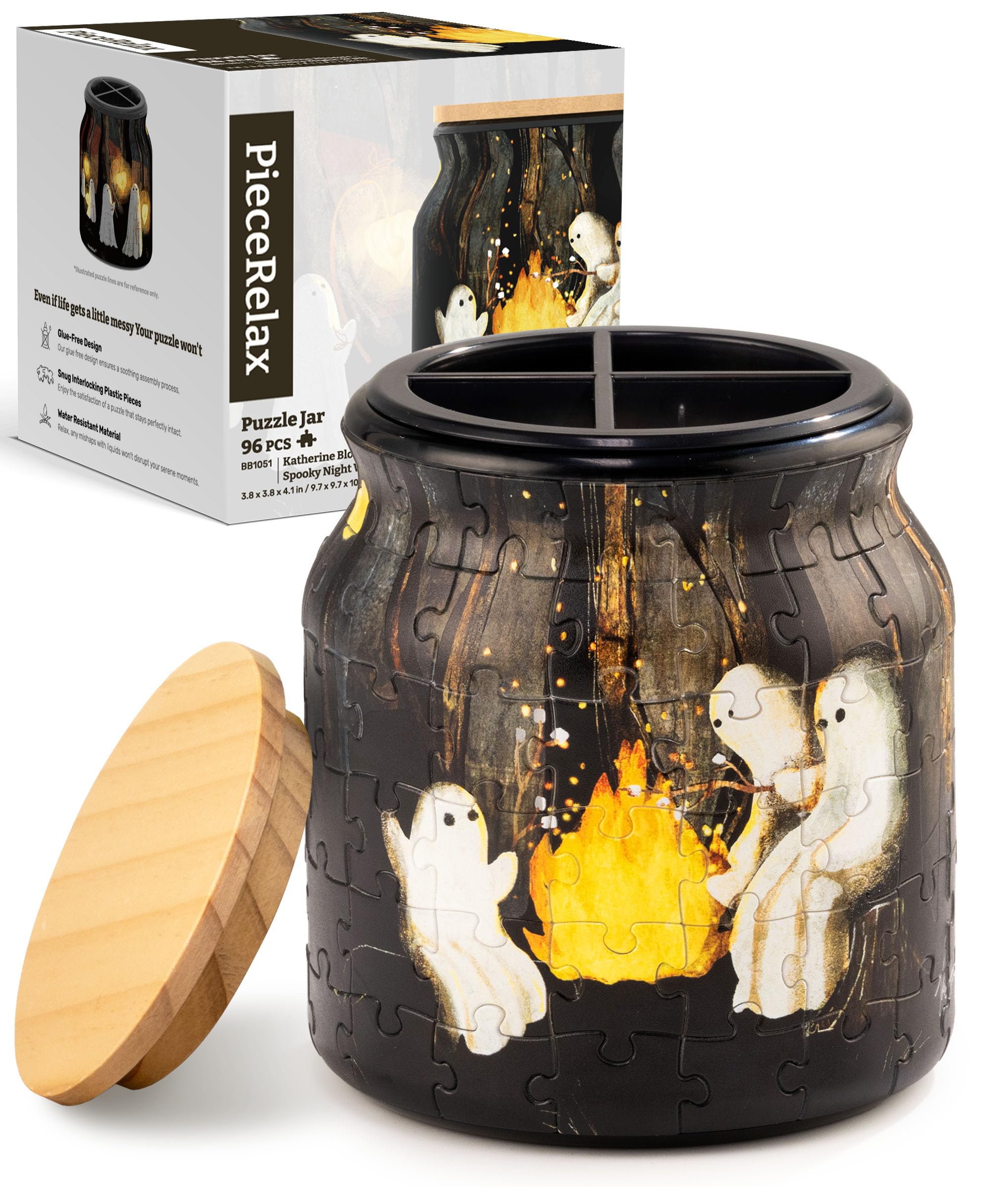 PieceRelax 96-Piece 3D Puzzle Jar “Katherine Blower – Spooky Night Walk” (BB1051 / 9.7 × 9.7 × 10.5 cm)
PieceRelax 96-Piece 3D Puzzle Jar “Katherine Blower – Spooky Night Walk” (BB1051 / 9.7 × 9.7 × 10.5 cm)