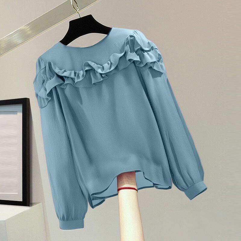 ZANZEA Женская свободная повседневная блузка с круглым вырезом и длинным рукавом 5XL синий
ZANZEA Женская свободная повседневная блузка с круглым вырезом и длинным рукавом 5XL синий