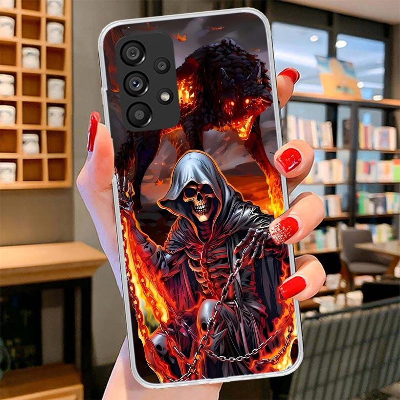 Death Grim Reaper Skull Scythe Phone Case For Samsung Galaxy A12 A22 A32 A52 A72 A02S Phone Case Note 20 Ultra 10 S10 Plus A51 A Samsung A02
Death Grim Reaper Skull Scythe Phone Case For Samsung Galaxy A12 A22 A32 A52 A72 A02S Phone Case Note 20 Ultra 10 S10 Plus A51 A Samsung A02