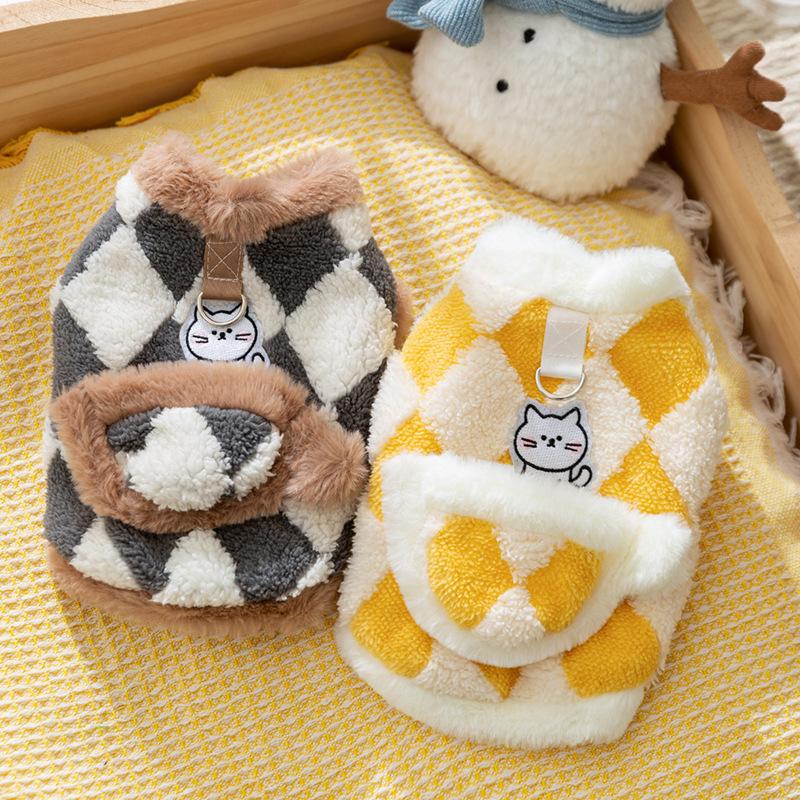 In Autumn and Winter Dog Thickened Warm Chess Board Lattice Pockets Teacup Vest Velvet Coat Cat Small Dog Pet Clothes XS (
In Autumn and Winter Dog Thickened Warm Chess Board Lattice Pockets Teacup Vest Velvet Coat Cat Small Dog Pet Clothes XS (