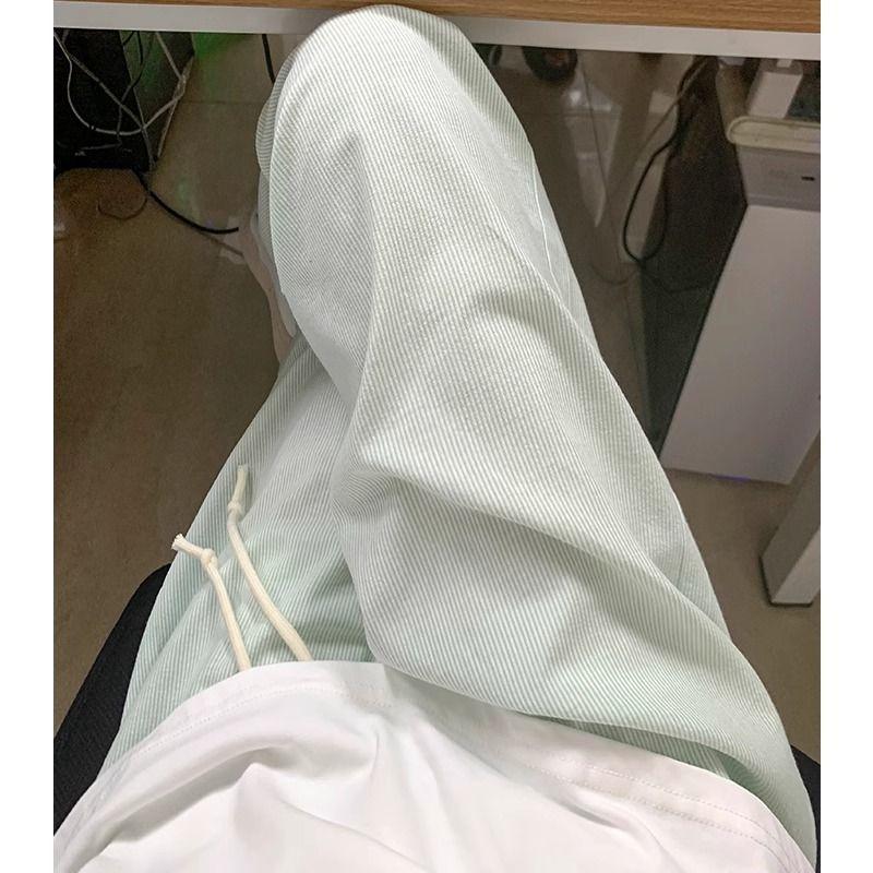 Green Striped Pants for Women In Summer New Style, Draped Straight-leg Slim and Small Sun Protection Casual Cool Wide-leg Pants XL
Green Striped Pants for Women In Summer New Style, Draped Straight-leg Slim and Small Sun Protection Casual Cool Wide-leg Pants XL