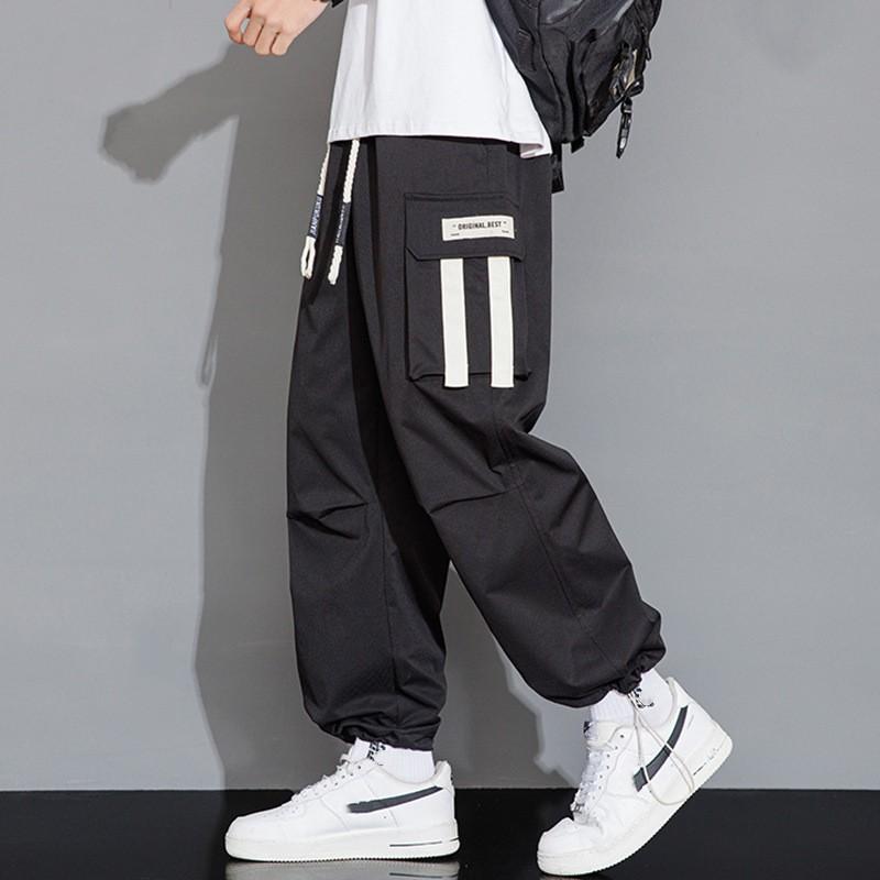 Мужские весенне-осенние новые модные повседневные брюки, красивые студенческие брюки со свободными брюками до щиколотки L чёрный
Мужские весенне-осенние новые модные повседневные брюки, красивые студенческие брюки со свободными брюками до щиколотки L чёрный