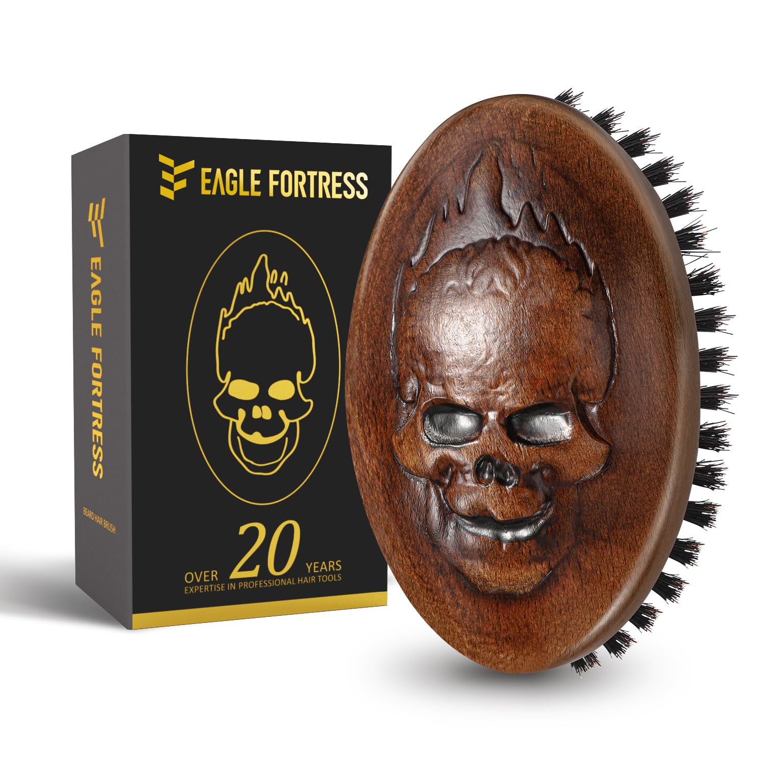 EAGLE FORTRESS Inferno Styler Pure Boar Bristle Beard Hair Brush для мужчин Портативная щетка с отполированной вручную деревянной ручкой Распутывает и разглаживает волосы
EAGLE FORTRESS Inferno Styler Pure Boar Bristle Beard Hair Brush для мужчин Портативная щетка с отполированной вручную деревянной ручкой Распутывает и разглаживает волосы