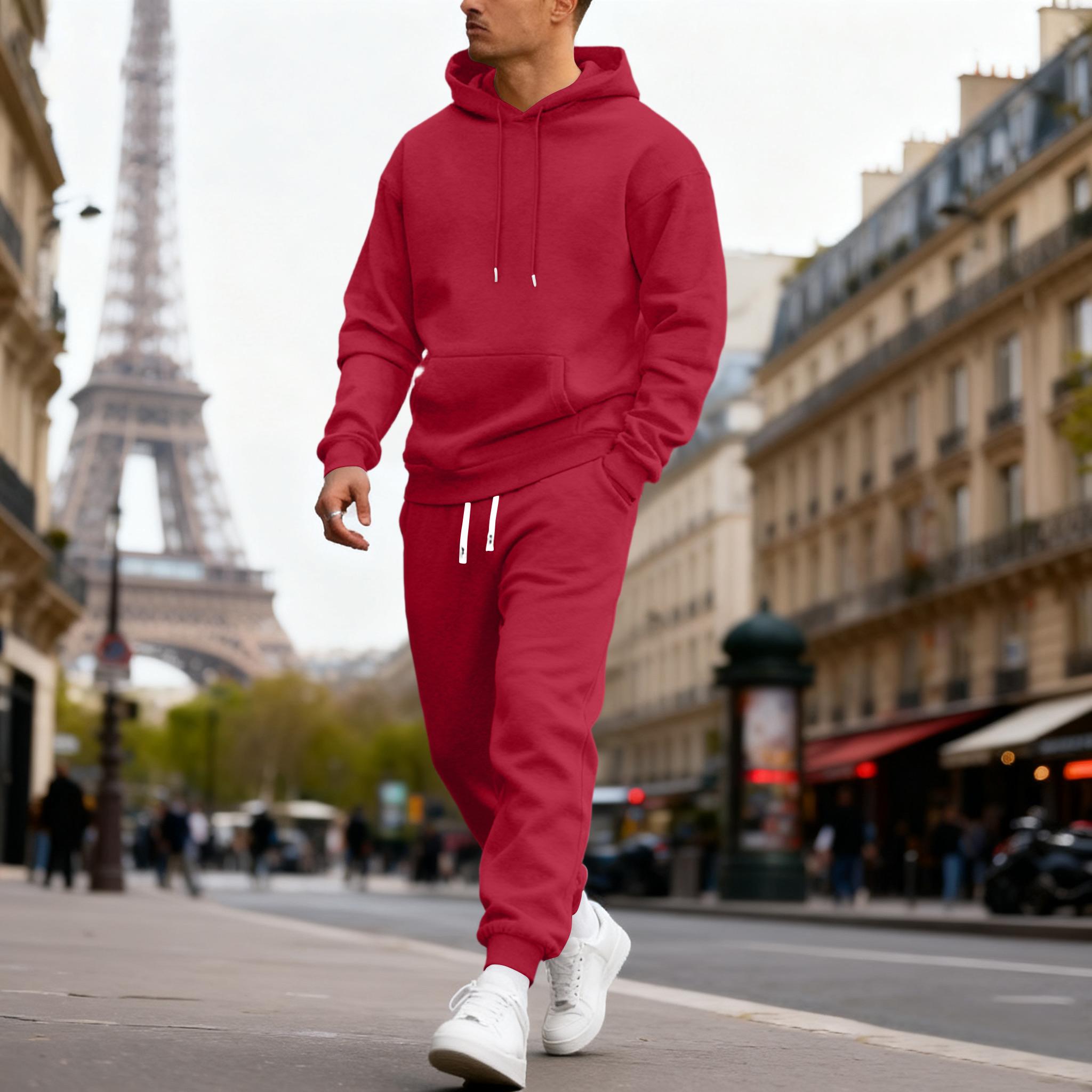 Men s Casual Sports Suit, Solid Color Hooded Sweatshirt, Waist Cinching Pants, Long Sleeved Pants, Comfortable And Warm Suit M красный
Men s Casual Sports Suit, Solid Color Hooded Sweatshirt, Waist Cinching Pants, Long Sleeved Pants, Comfortable And Warm Suit M красный