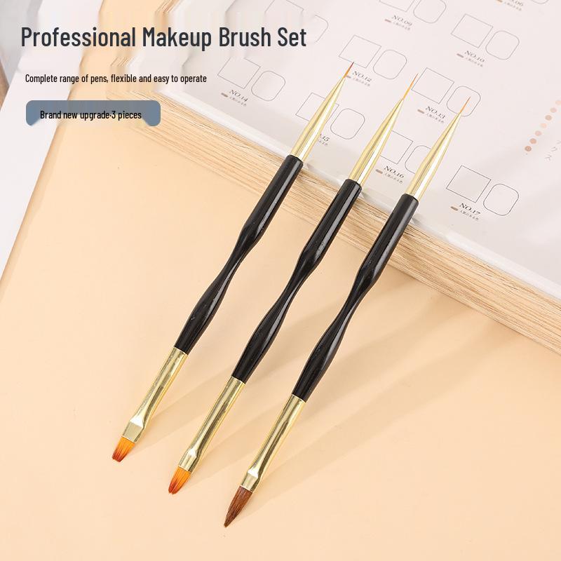 Double-Headed Multi-Purpose Nail Art Pen Set - Little Waist Black Rod (3 Pieces) чёрный/золотой
Double-Headed Multi-Purpose Nail Art Pen Set - Little Waist Black Rod (3 Pieces) чёрный/золотой