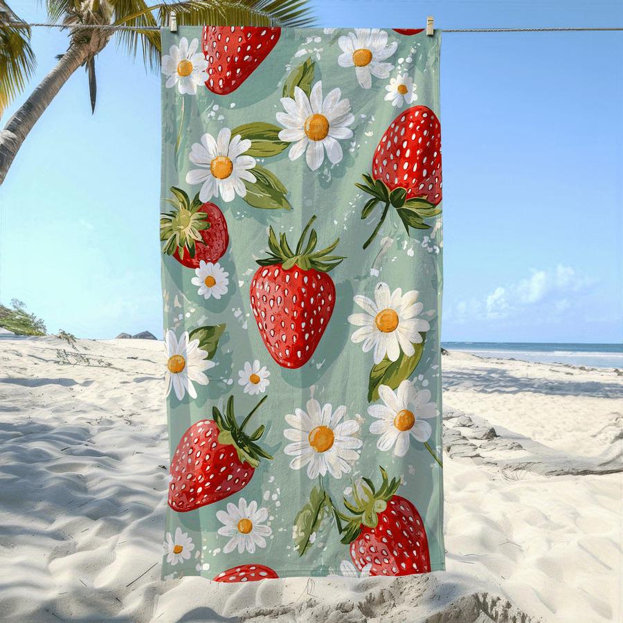 Strawberry Daisy Watermelon Beach Towel, Sandproof Microfiber Soft Absorbent Quick Dry for Swimming Camping Bathing Travel Gift W40*H60(CM)
Strawberry Daisy Watermelon Beach Towel, Sandproof Microfiber Soft Absorbent Quick Dry for Swimming Camping Bathing Travel Gift W40*H60(CM)