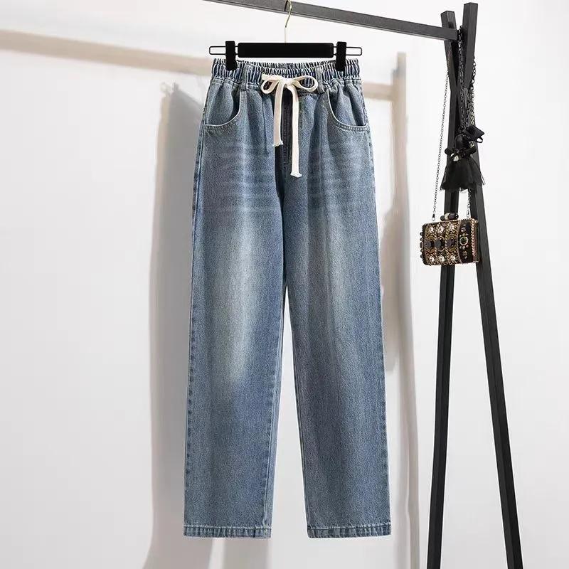 Plus Size Elastic Waist Drawstring Jeans Women s Summer Korean Fashion High Waist Loose and Thin Wide-leg Pants XXXL синий
Plus Size Elastic Waist Drawstring Jeans Women s Summer Korean Fashion High Waist Loose and Thin Wide-leg Pants XXXL синий