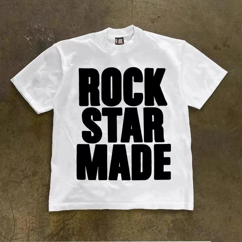 Rock Music Nostalgia Rock Star Made Graphic T Shirt Unisex and Women Vintage Letter Print Oversized Loose Short Sleeve Tee Shirts S
Rock Music Nostalgia Rock Star Made Graphic T Shirt Unisex and Women Vintage Letter Print Oversized Loose Short Sleeve Tee Shirts S