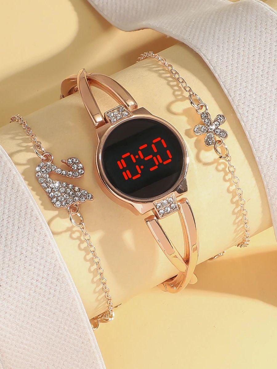 Новые женские цифровые часы с персонализированным стальным браслетом, кварцевые часы-браслет, модные, универсальные; ярко-розовый
Новые женские цифровые часы с персонализированным стальным браслетом, кварцевые часы-браслет, модные, универсальные; ярко-розовый