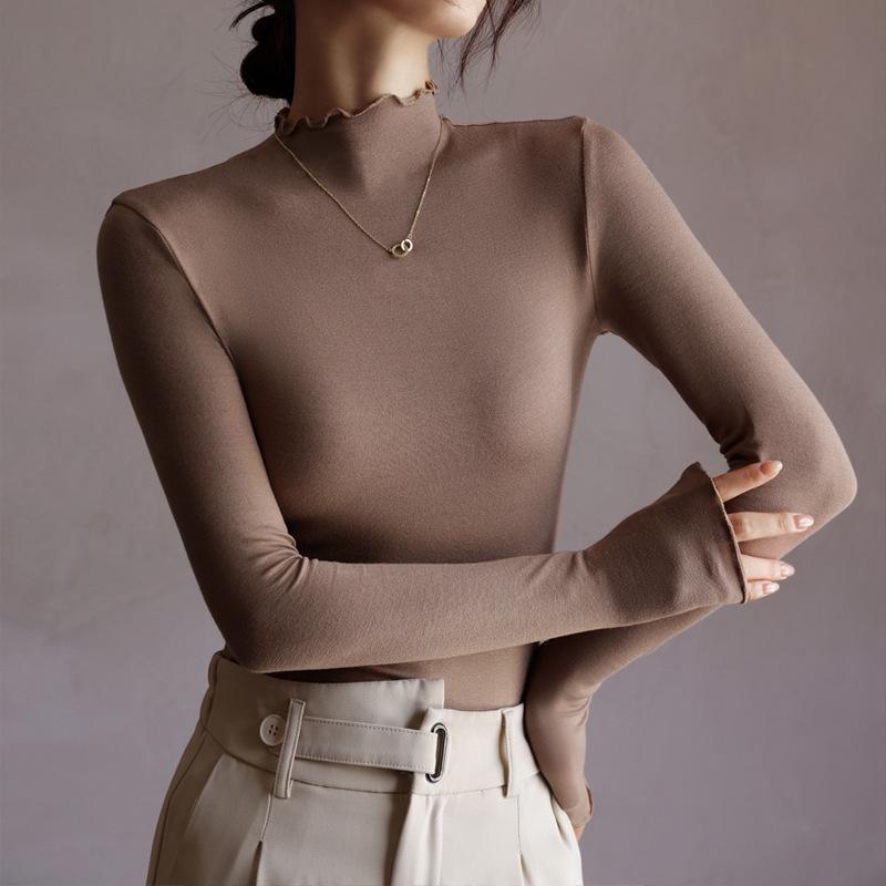 Women s Ruffle Trim Semi-High Neck Modal Base Layer Top - Warm Long Sleeve T-Shirt for Autumn/Winter 2025 Medium хакі
Women s Ruffle Trim Semi-High Neck Modal Base Layer Top - Warm Long Sleeve T-Shirt for Autumn/Winter 2025 Medium хакі