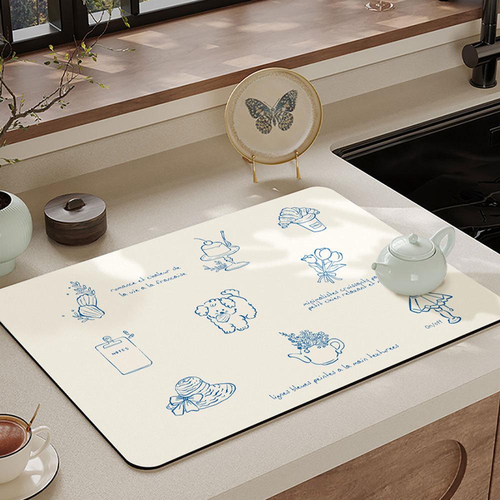 Simplified Drawing Household Kitchen Coffee Machine Drain Pad, Heat Insulation and Water Absorption Pad, Sink Anti Slip Pad (as the picture,20x30cm)
Simplified Drawing Household Kitchen Coffee Machine Drain Pad, Heat Insulation and Water Absorption Pad, Sink Anti Slip Pad (as the picture,20x30cm)