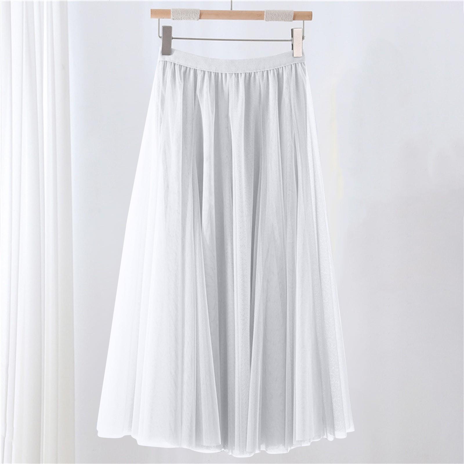 Женская однотонная сетчатая юбка с резинкой, большая юбка средней длины 90 белый
Женская однотонная сетчатая юбка с резинкой, большая юбка средней длины 90 белый