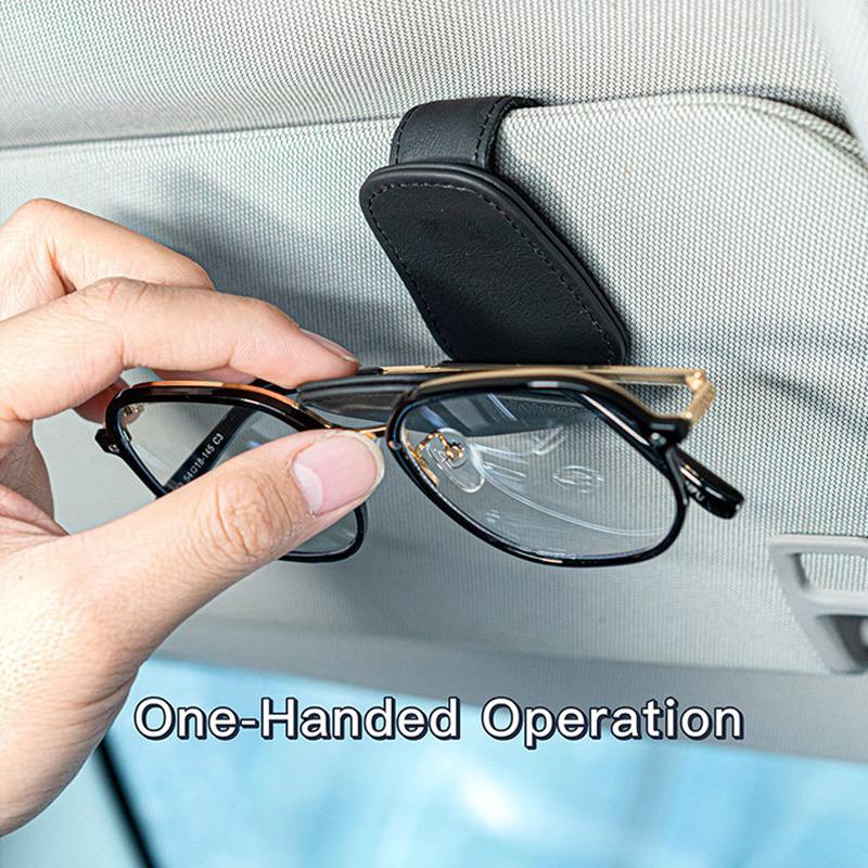 Magnetic Adsorption Car Sun Visor Glasses Holder PU Leather Sunglasses Card Ticket Clip Red
Magnetic Adsorption Car Sun Visor Glasses Holder PU Leather Sunglasses Card Ticket Clip Red