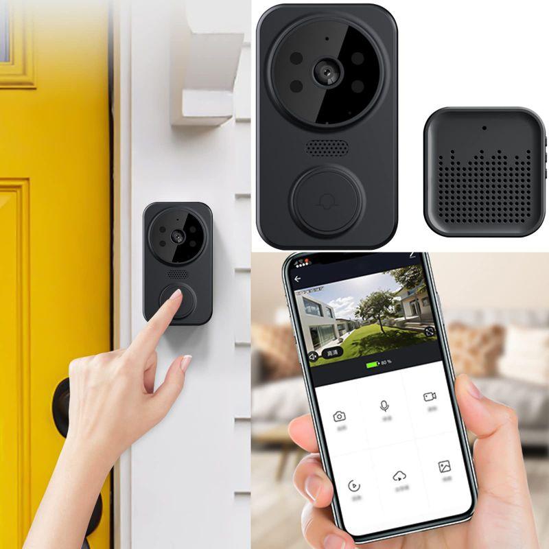 Умный беспроводной дверной звонок, Wi-Fi, видеодомофон, камера 1080P, аудиовизуальный дверной звонок, ИК-камера ночного видения, Wi-Fi, камера безопасности для домашнего монитора
Умный беспроводной дверной звонок, Wi-Fi, видеодомофон, камера 1080P, аудиовизуальный дверной звонок, ИК-камера ночного видения, Wi-Fi, камера безопасности для домашнего монитора