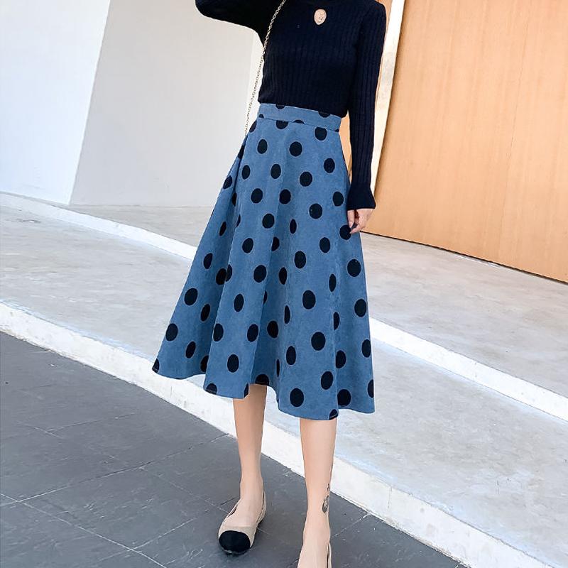 Юбки в горошек с высокой талией, женские весенние корейские французские элегантные юбки, женские ретро-юбки вельвета Хепберн миди А-силуэта XXXL синий
Юбки в горошек с высокой талией, женские весенние корейские французские элегантные юбки, женские ретро-юбки вельвета Хепберн миди А-силуэта XXXL синий