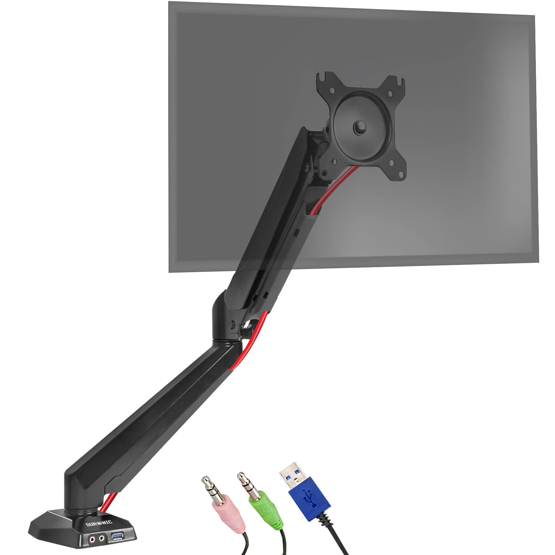 Duronic Single Monitor Arm Stand DMUSB5X1 Headphones PC Desk дюймовый градус Single Goods USB/Single Mount/черный/алюминий/регулируемая высота/13-27
Duronic Single Monitor Arm Stand DMUSB5X1 Headphones PC Desk дюймовый градус Single Goods USB/Single Mount/черный/алюминий/регулируемая высота/13-27