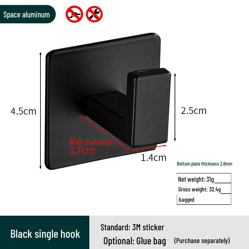 Черный алюминиевый крючок для полотенец и всякой всячины, экономящий место
Черный алюминиевый крючок для полотенец и всякой всячины, экономящий место