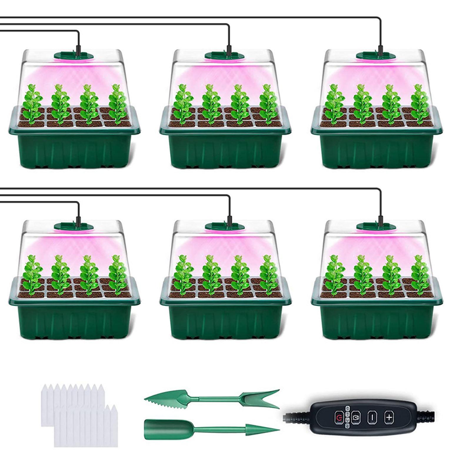 Plant Starter Kit Reusable Plant Germination Kit with Humidity Vented Dome Full Spectrum LED Grow Light for Garden
Plant Starter Kit Reusable Plant Germination Kit with Humidity Vented Dome Full Spectrum LED Grow Light for Garden