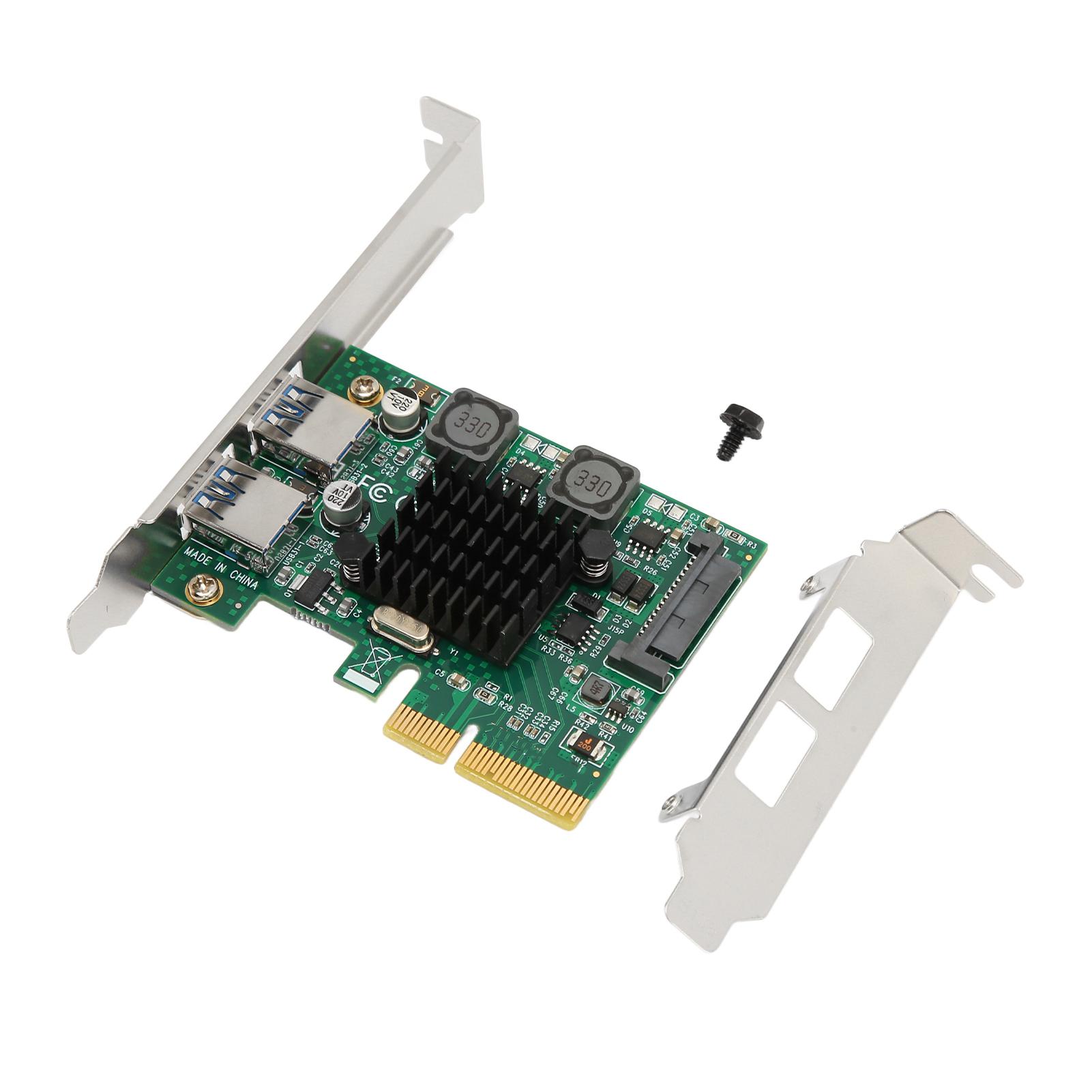 PCIe to USB3.1 Expansion Card 2 Ports 10Gbps 15Pin SATA Power USB 3.1 Expansion Card for PC
PCIe to USB3.1 Expansion Card 2 Ports 10Gbps 15Pin SATA Power USB 3.1 Expansion Card for PC