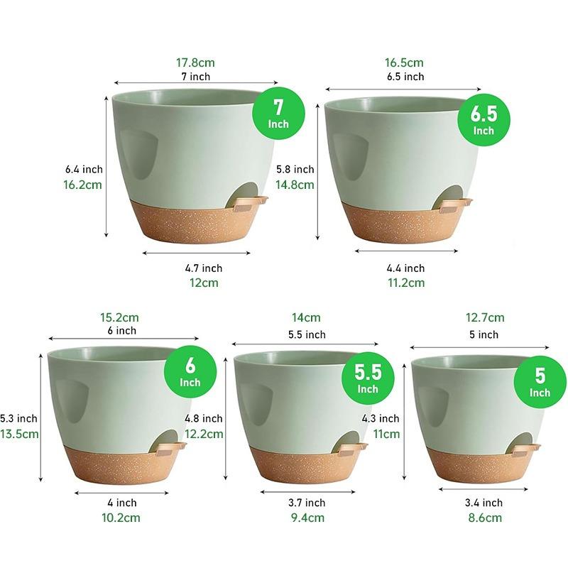 5PCS new flower pot chassis\ tray integrated creative flower pot advanced sense self-watering high value зелений
5PCS new flower pot chassis\ tray integrated creative flower pot advanced sense self-watering high value зелений