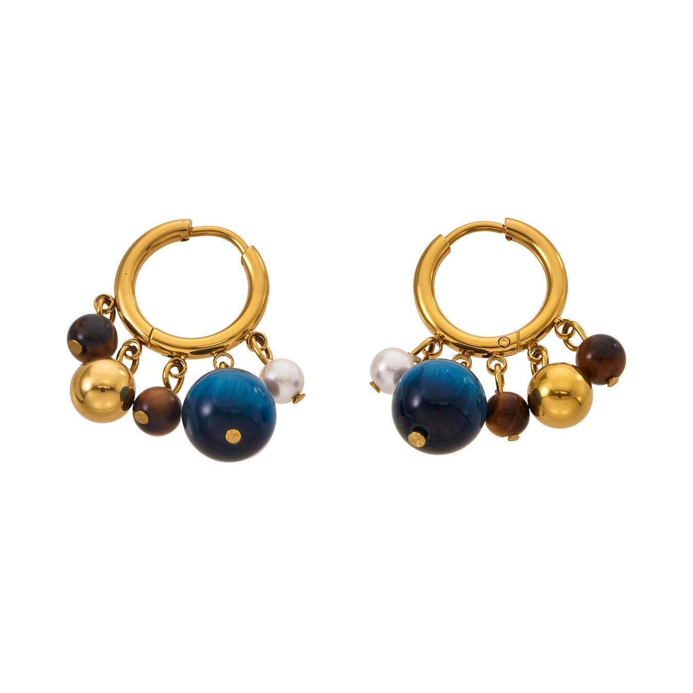 Pendientes de aro con piedras naturales y borlas estilo vintage chapado en oro 18K
Pendientes de aro con piedras naturales y borlas estilo vintage chapado en oro 18K