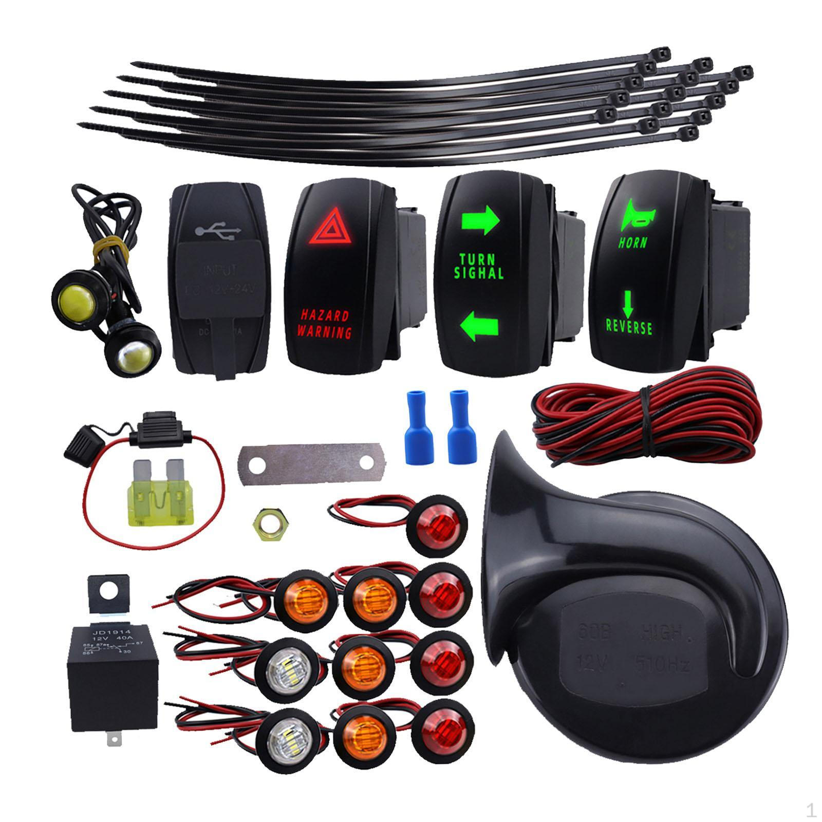 UTV Turn Signals Kit, Accessorie, Practical Easy to Use Replacement ATV Parts for RZR
UTV Turn Signals Kit, Accessorie, Practical Easy to Use Replacement ATV Parts for RZR