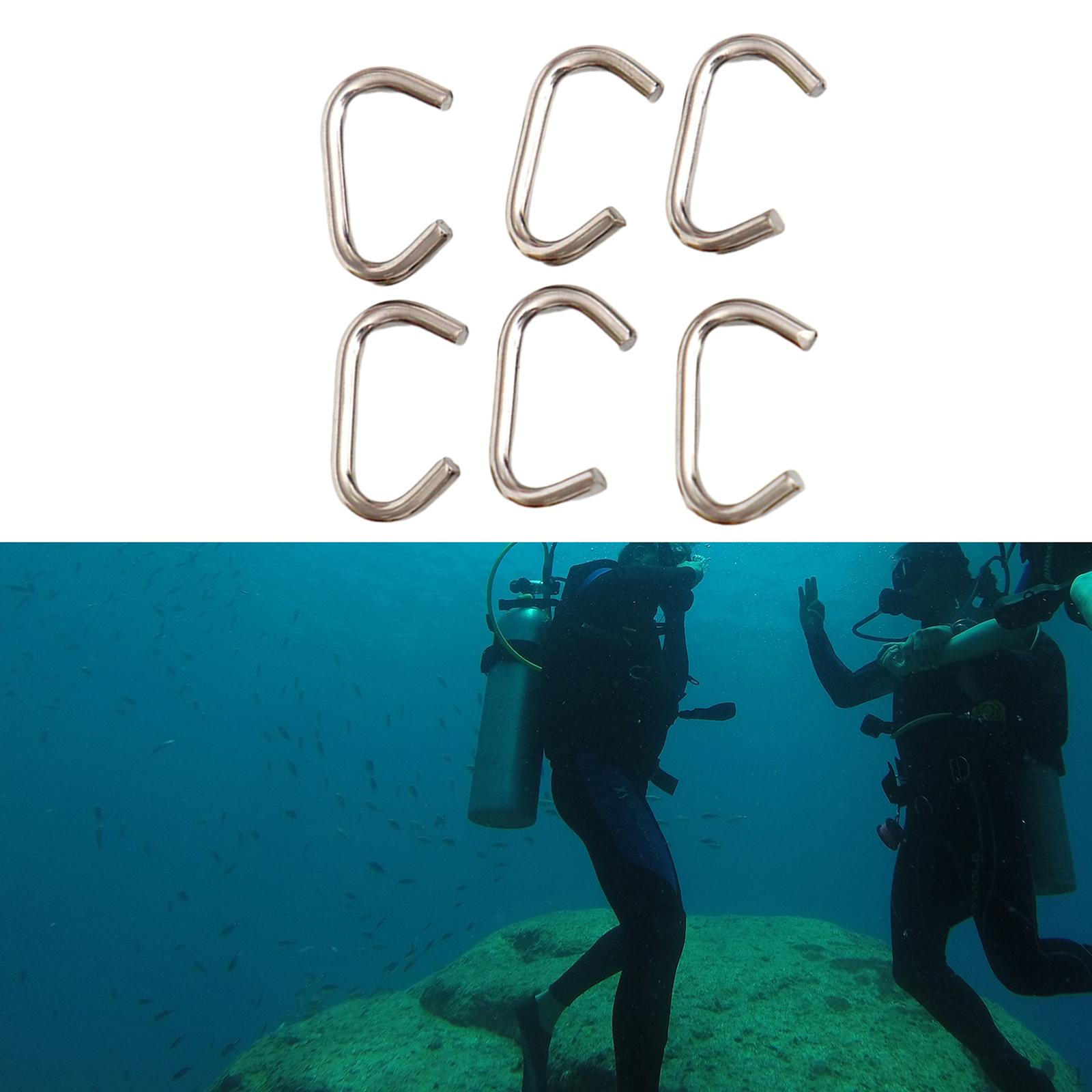 6 Pieces Diving C Shaped Buckle Keep Underwater Clip Hook wire dia. 2mm
6 Pieces Diving C Shaped Buckle Keep Underwater Clip Hook wire dia. 2mm