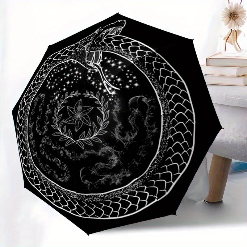 1pc Art Divination Gothic Halloween Snake Pattern Road Umbrella Portable Folding Umbrella Durable Iron Frame, 8 Ribs Structure (as the picture,Iron&8K)
1pc Art Divination Gothic Halloween Snake Pattern Road Umbrella Portable Folding Umbrella Durable Iron Frame, 8 Ribs Structure (as the picture,Iron&8K)