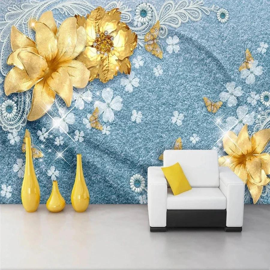 Luxury Wallpaper 3d Gold Jewelry Flowers Wall Mural European Tv Background Mural Decorations For Room 200 cm(W) x 140 cm(H)
Luxury Wallpaper 3d Gold Jewelry Flowers Wall Mural European Tv Background Mural Decorations For Room 200 cm(W) x 140 cm(H)