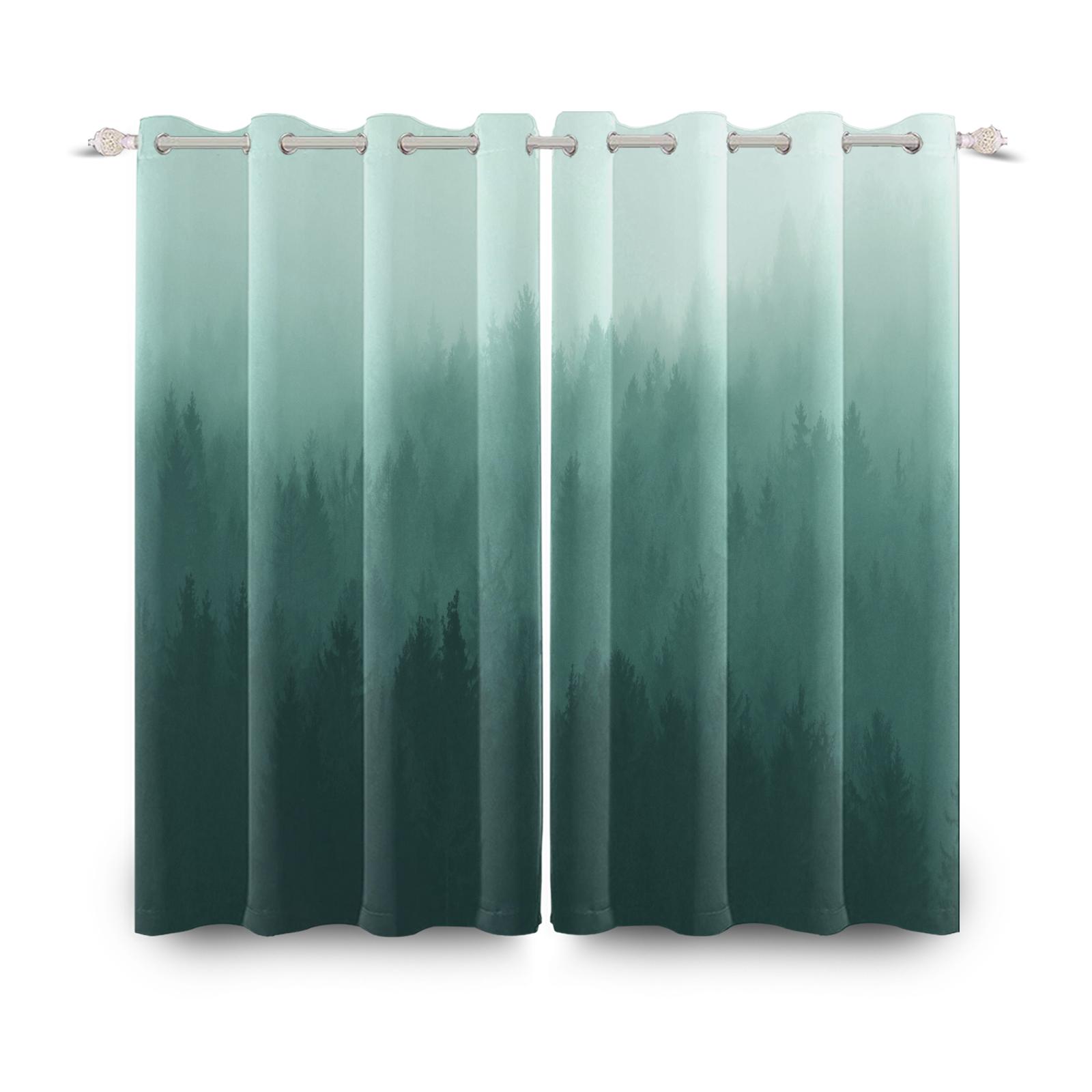 Solid Color Gradient Forest Trees Curtains Home Interior Window Living Room Bedroom Kitchen Blackout Made Of Polyester Sitting Decor W100*H130(CM)-Hooks&2PCS
Solid Color Gradient Forest Trees Curtains Home Interior Window Living Room Bedroom Kitchen Blackout Made Of Polyester Sitting Decor W100*H130(CM)-Hooks&2PCS