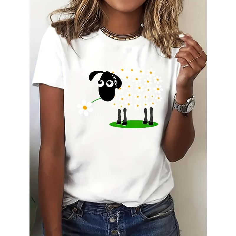 Playful And Cute, This Women S Short-Sleeve T-Shirt Features an Animal Print Design. It Is a Comfortable And Breathable Round-Neck Top 4XL білий
Playful And Cute, This Women S Short-Sleeve T-Shirt Features an Animal Print Design. It Is a Comfortable And Breathable Round-Neck Top 4XL білий