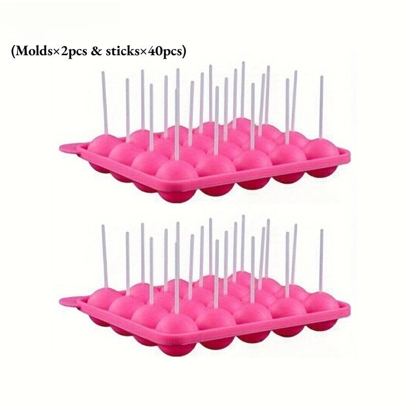 2 Sets 20 Holes Silicone Lollipop Mold with 20 Sticks Perfect for Cake Pops Maker Tool Chocolate & Candy Baking Chocolate Molds
2 Sets 20 Holes Silicone Lollipop Mold with 20 Sticks Perfect for Cake Pops Maker Tool Chocolate & Candy Baking Chocolate Molds