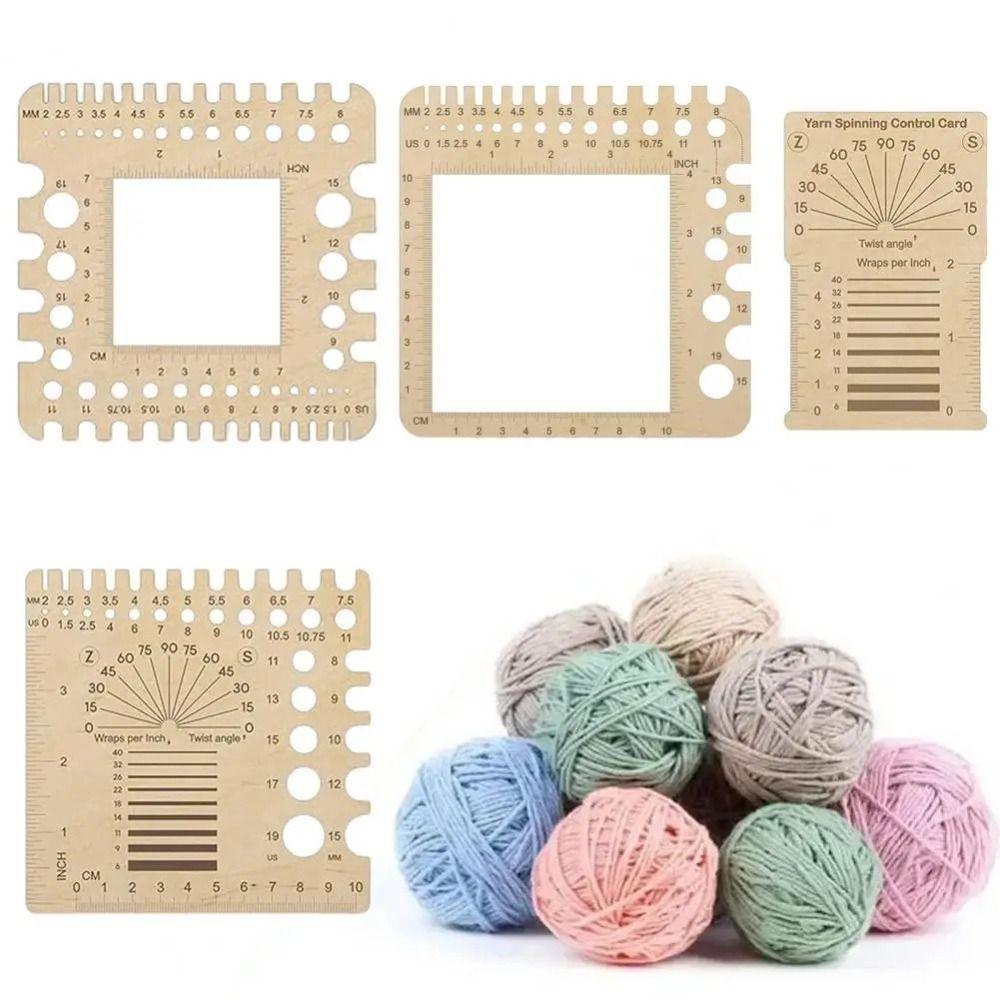 Square Wood Knitting Needle Gauge DIY Crochet Hooks Ruler for Spinners Yarn Measuring Tools StyleC
Square Wood Knitting Needle Gauge DIY Crochet Hooks Ruler for Spinners Yarn Measuring Tools StyleC